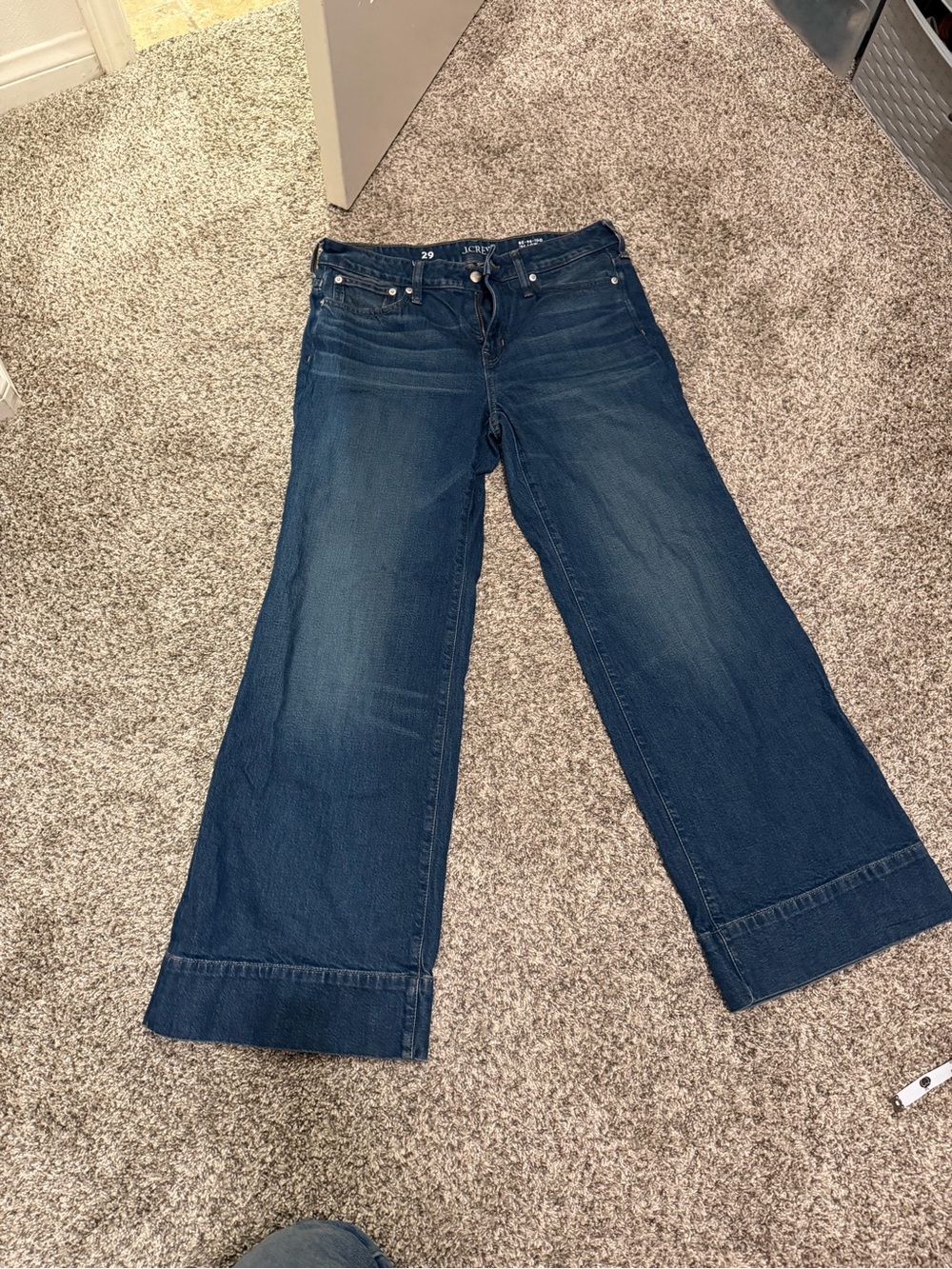 J. Crew Indigo Wide-Leg Jeans